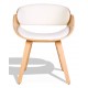 Nordic Burrow S chair with maple wood imitation leather cushion