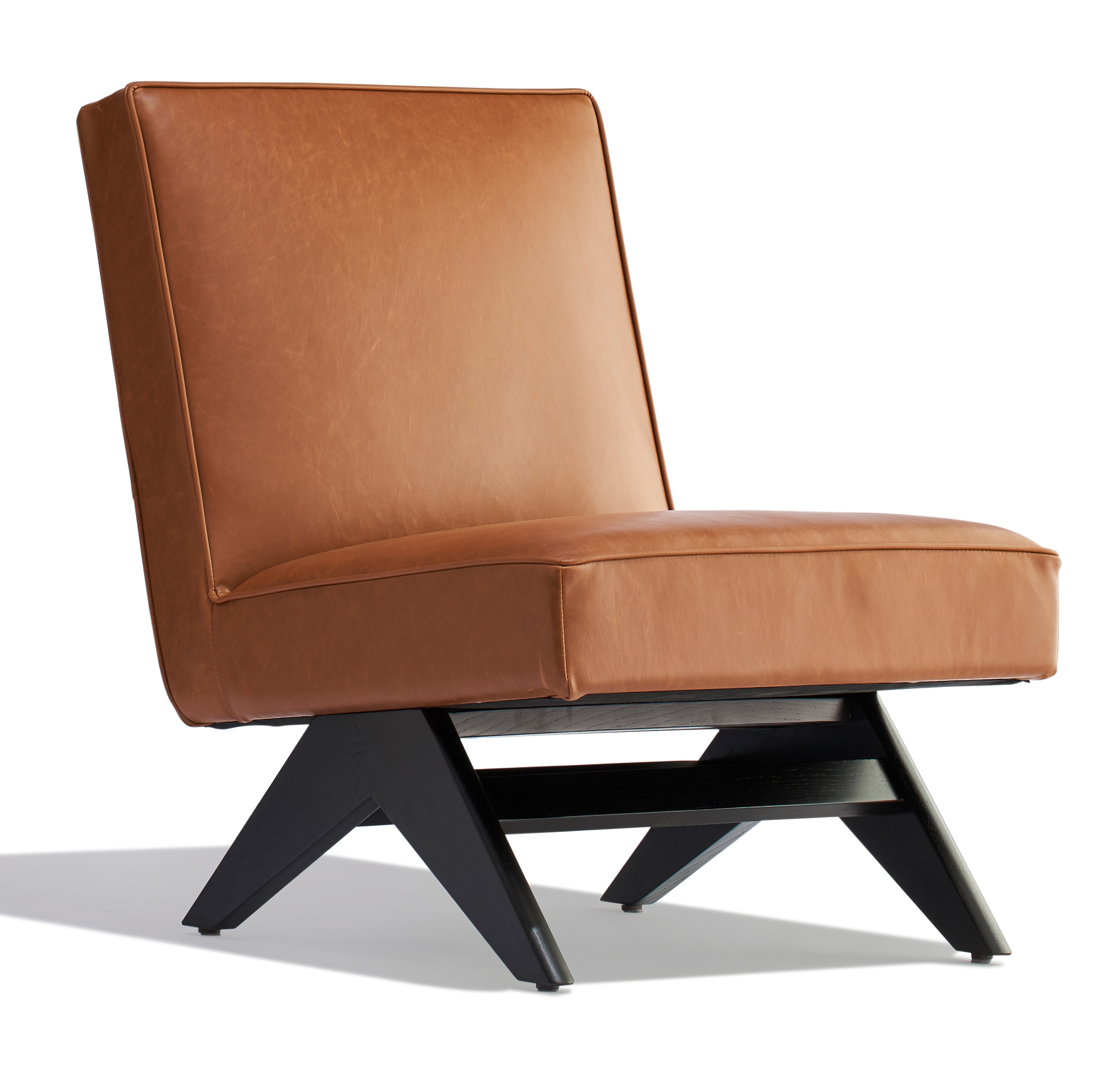 Inschrijven langs ongezond Vintage West kunstlederen fauteuil - Houten fauteuil - Icon Mobel