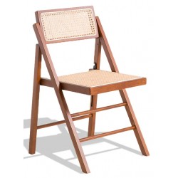 Compass Folding Chair in natural rattan