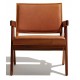 Confort Compass lounge chair in teak wood and Italian leather