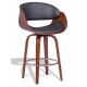 Burrow stool with leatherette cushion