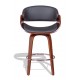 Burrow stool with leatherette cushion