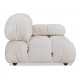 Right corner sofa Laurel upholstered in bouclé