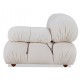 Right corner sofa Laurel upholstered in bouclé