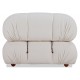 Right corner sofa Laurel upholstered in bouclé