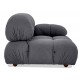 Right corner sofa Laurel upholstered in bouclé