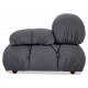 Right corner sofa Laurel upholstered in bouclé