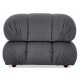 Right corner sofa Laurel upholstered in bouclé