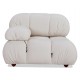 Laurel sofa with right armrest upholstered in bouclé