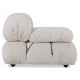 Laurel sofa with right armrest upholstered in bouclé