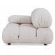 Laurel sofa with right armrest upholstered in bouclé