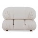 Laurel sofa with right armrest upholstered in bouclé