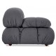 Laurel sofa with right armrest upholstered in bouclé