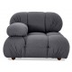 Laurel sofa with right armrest upholstered in bouclé