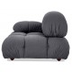 Laurel sofa with right armrest upholstered in bouclé