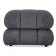 Laurel sofa with right armrest upholstered in bouclé