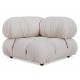 Laurel corner sofa with left back upholstered in bouclé