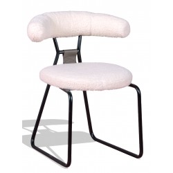 Krzesło designerskie Oxford tapicerowane bouclé