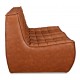 Lion 2-seater sofa puff in wax leather