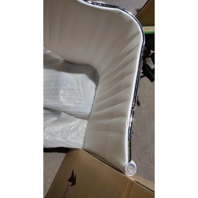 Chaise de Bureau Alu LB Sans Roulettes en Similicuir- Meubles Concept
