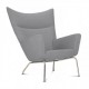 Wing chair replica by designer Hans J. Wegner