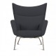 Wing chair replica by designer Hans J. Wegner