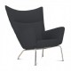 Wing chair replica by designer Hans J. Wegner