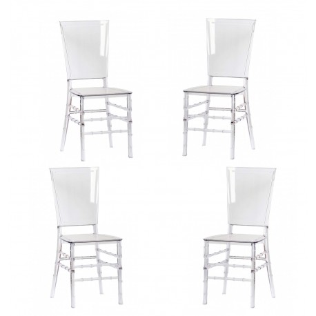 PACK 4 FELIPE GHOST CHAIRS