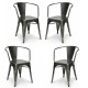 PACK 4 BISTRO ARMS CHAIRS